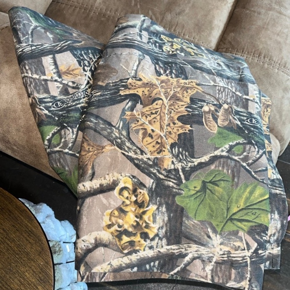 Two Seclusion 3D Camo Valences 15”x88”. In great condition, smoke free home.